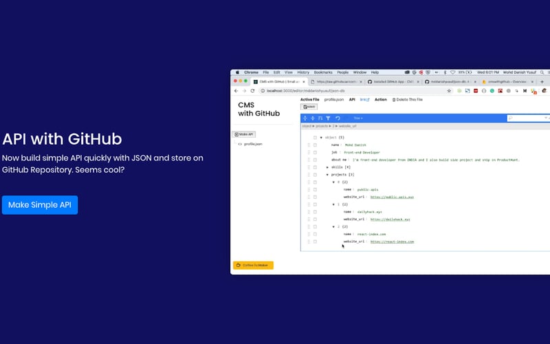 APIs With GitHub screenshot 1