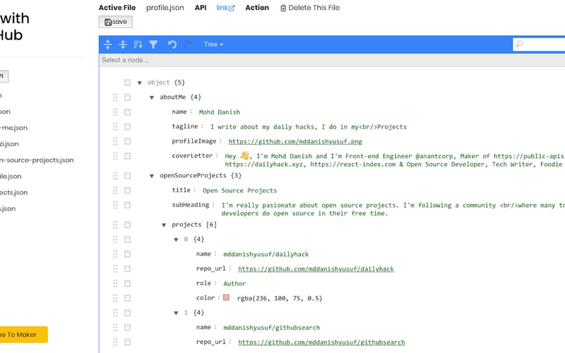 APIs With GitHub screenshot 2