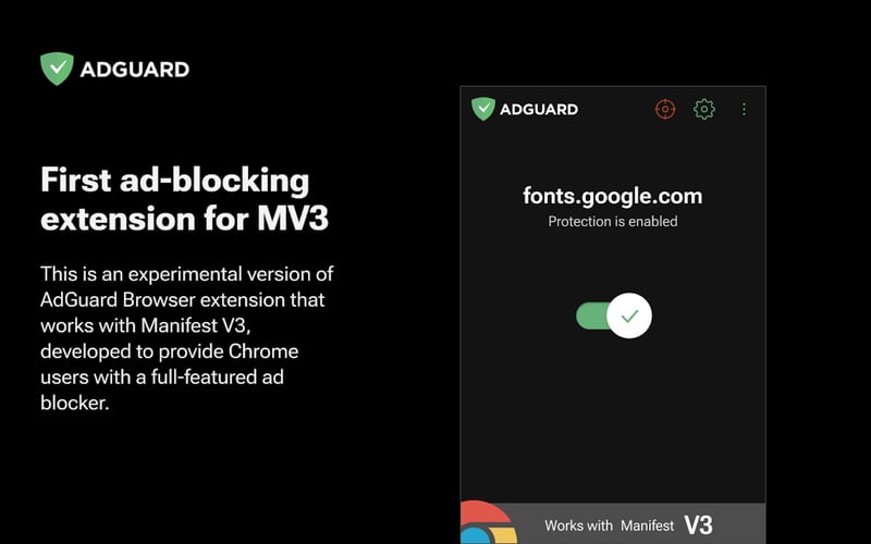 AdGuard MV3 screenshot 1