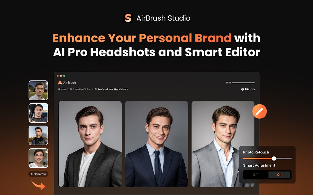 AirBrush ProHeadshot preview