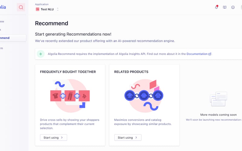 Algolia screenshot 2