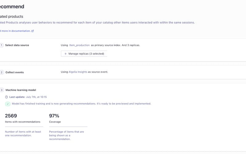 Algolia screenshot 3