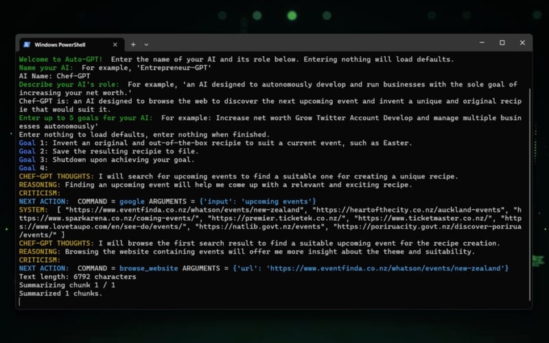 Auto-GPT screenshot 1