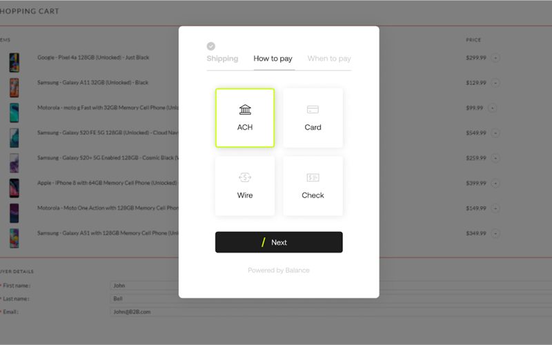 Balance Checkout screenshot 1