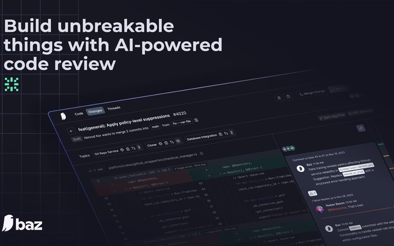 Baz AI Code Review screenshot 1