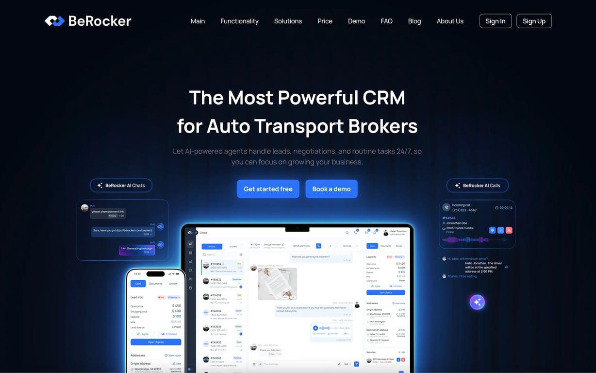 BeRocker AI CRM preview