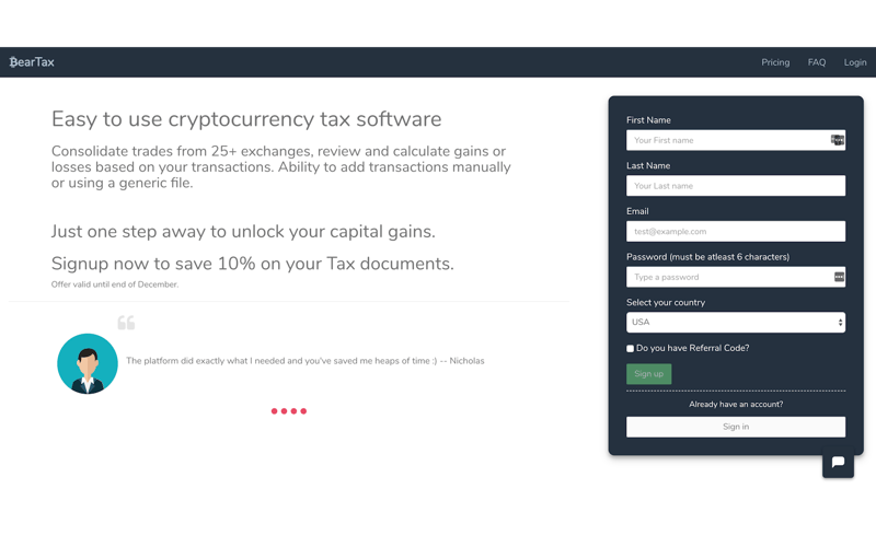 BearTax - Cryptocurrency Tax Software screenshot 2