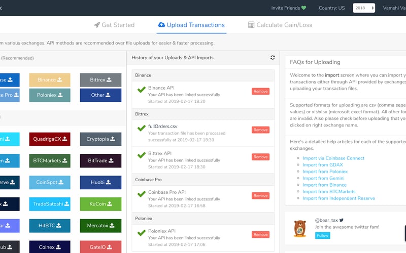 BearTax - Cryptocurrency Tax Software screenshot 3