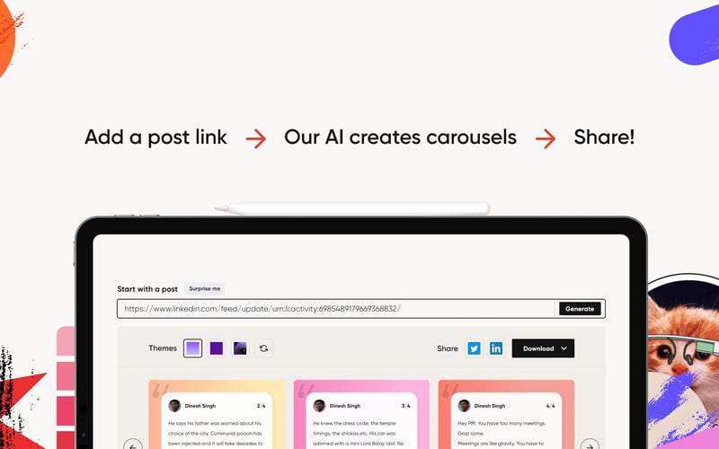 Beautiful LinkedIn Carousel Generator screenshot 2