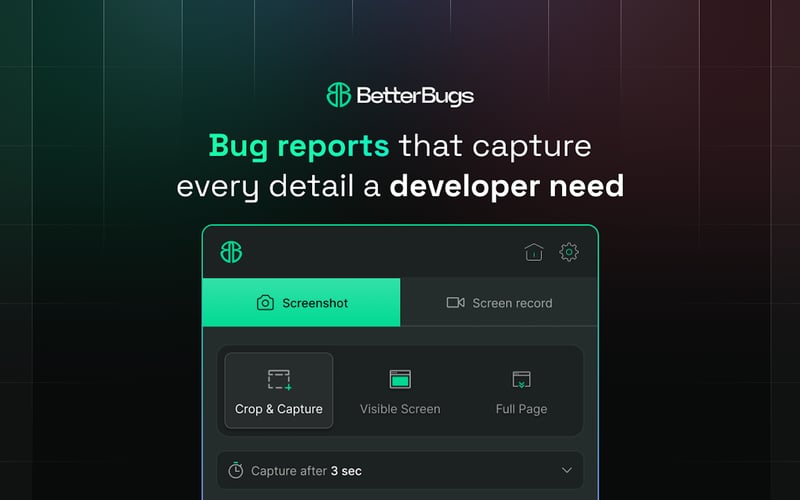 BetterBugs.io screenshot 1