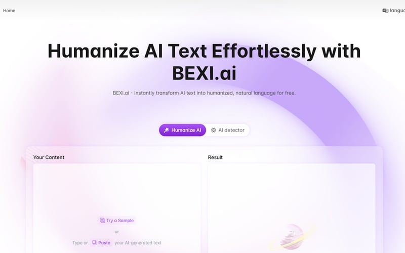 Bexi.ai:Free AI Humanizer & AI Detector screenshot 1