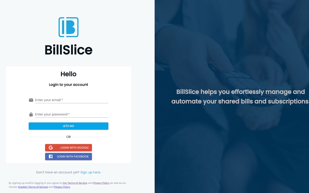 BillSlice preview