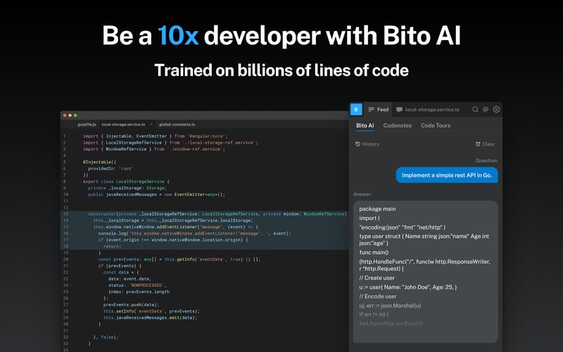 Bito AI: Bring ChatGPT to your IDE for devs screenshot 1