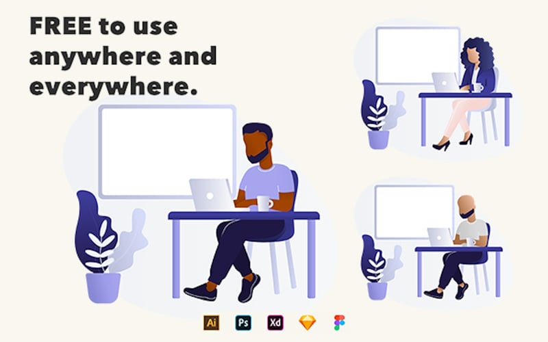 Black Illustrations screenshot 2