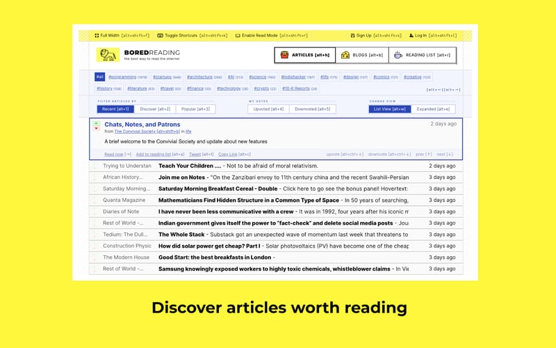BoredReading.com screenshot 1