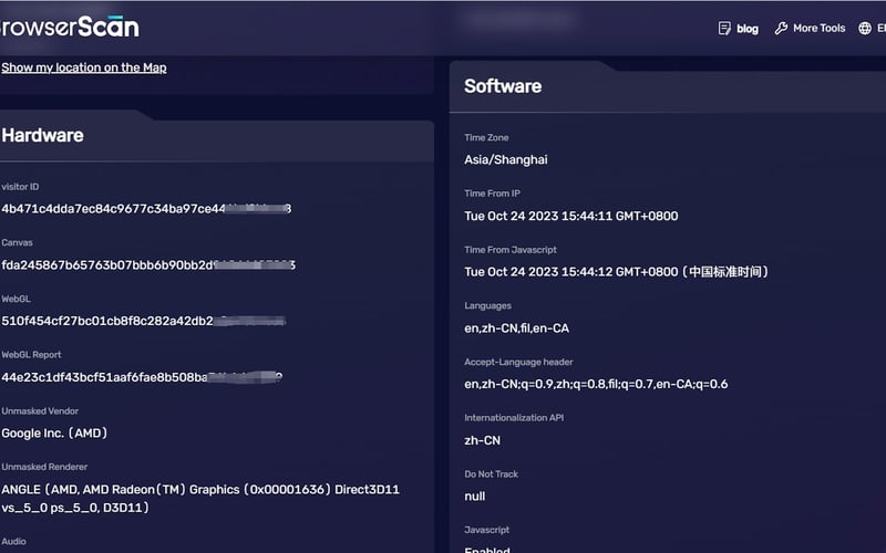 BrowserScan screenshot 3