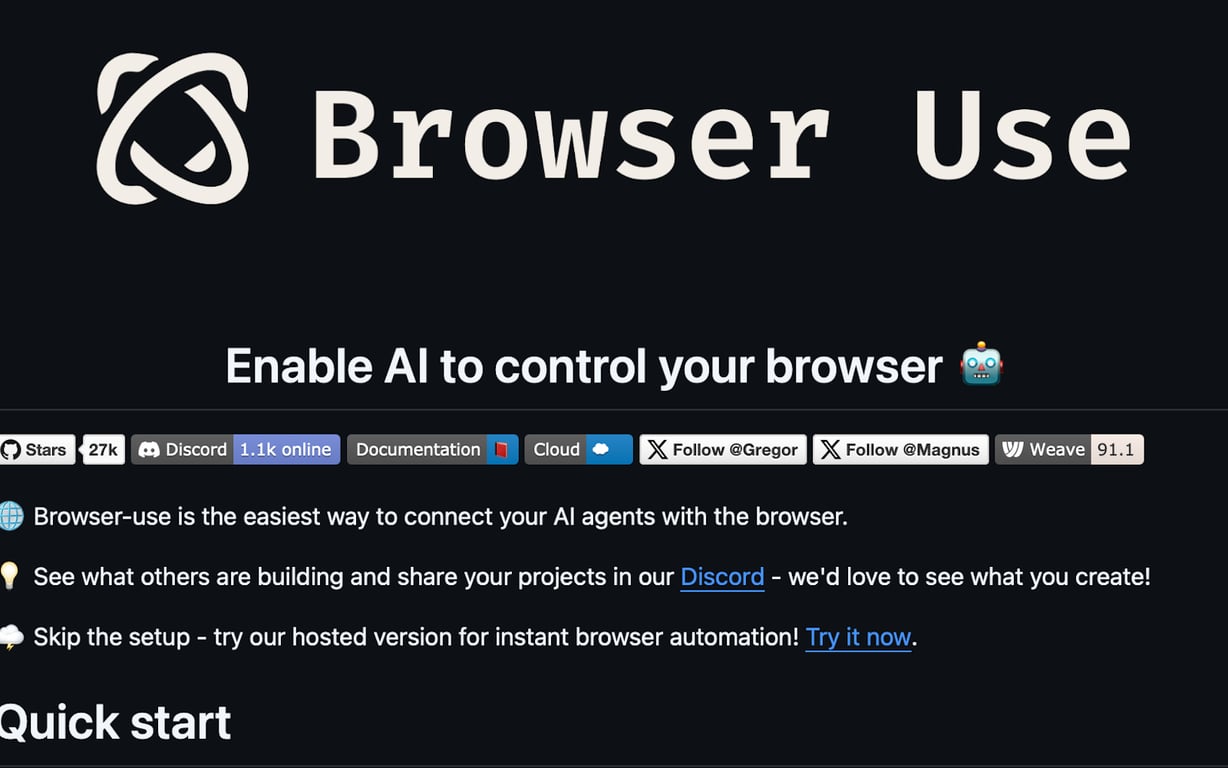 Browser Use preview