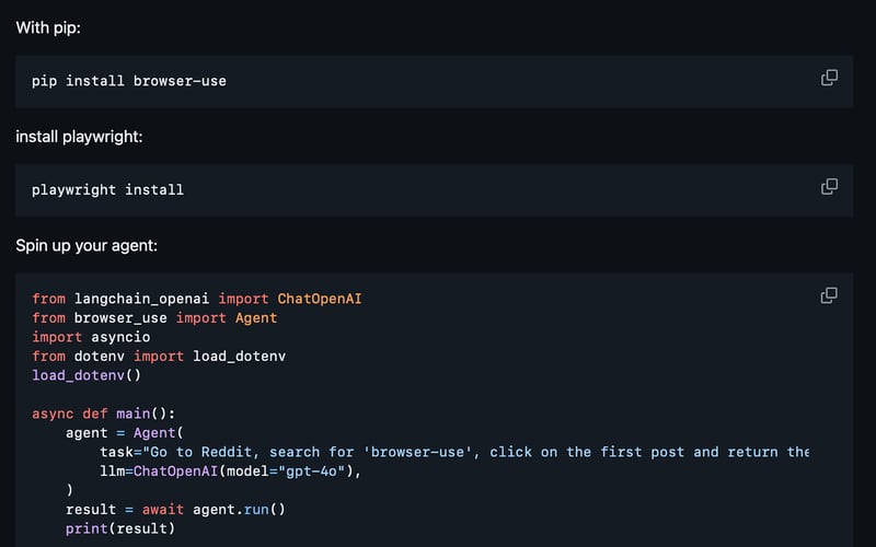 Browser Use screenshot 2