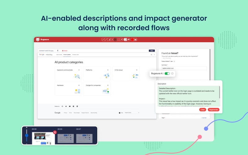 Bugasura screenshot 2