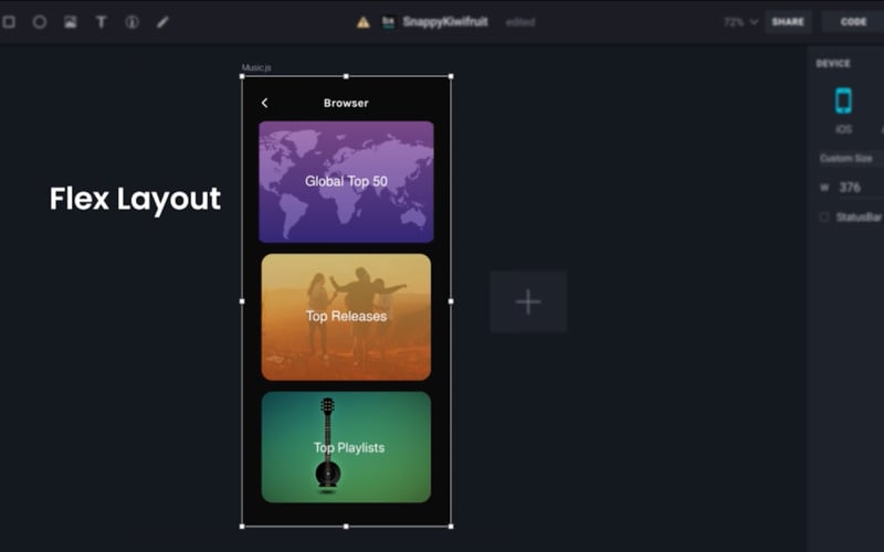 BuilderX screenshot 2