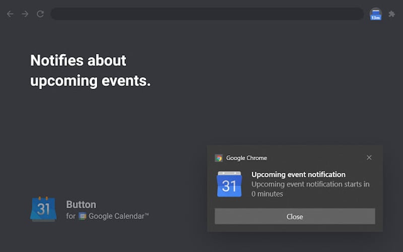 Button for Google Calendar screenshot 2