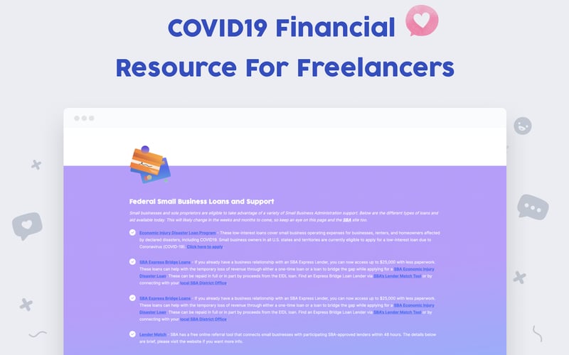 COVID19 Financial Resource screenshot 1