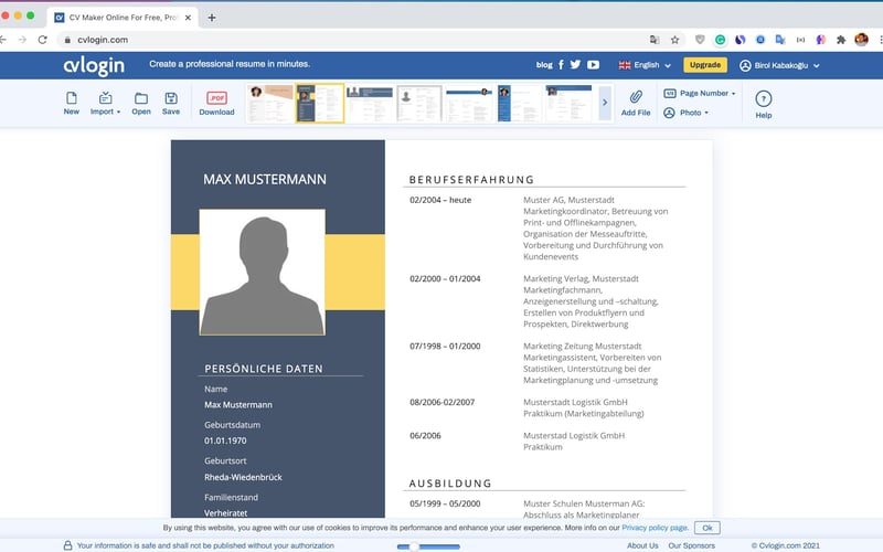 CVLogin screenshot 1