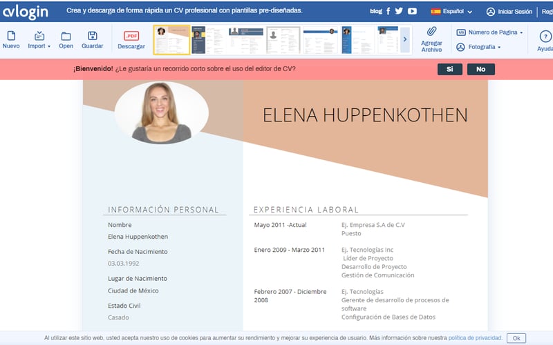CVLogin screenshot 2