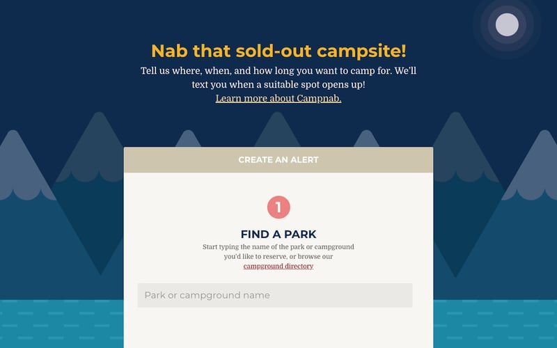 Campnab screenshot 1