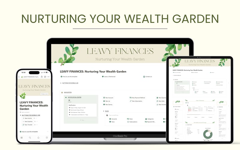 Candy Leaves Notion Finance Tracker screenshot 3