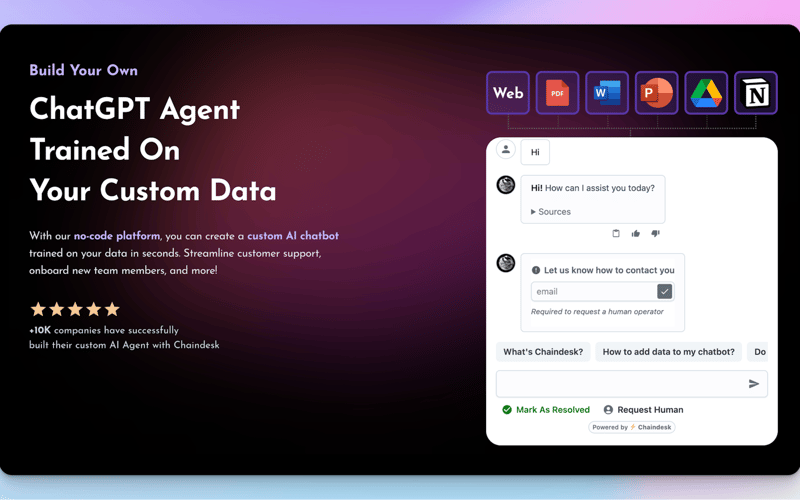 Chaindesk screenshot 1