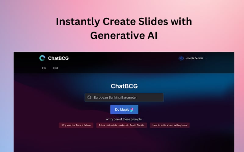ChatBA: Generative AI for Slides screenshot 1