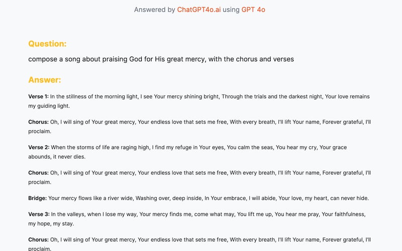 ChatGPT4o screenshot 2