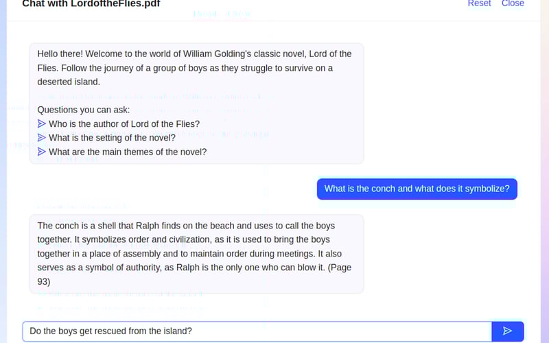ChatPDF screenshot 2