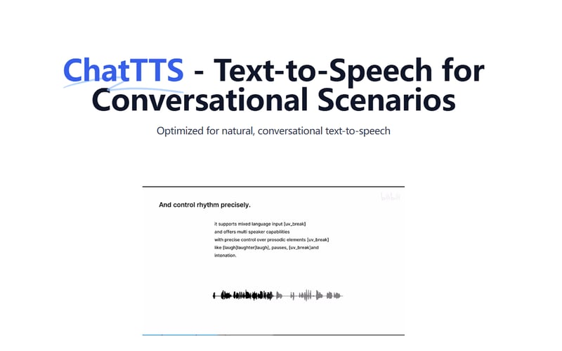 ChatTTS screenshot 1