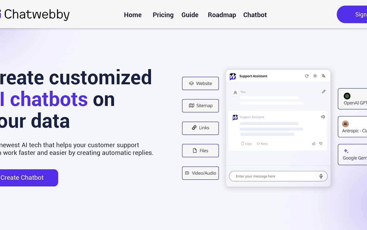 ChatWebby AI preview