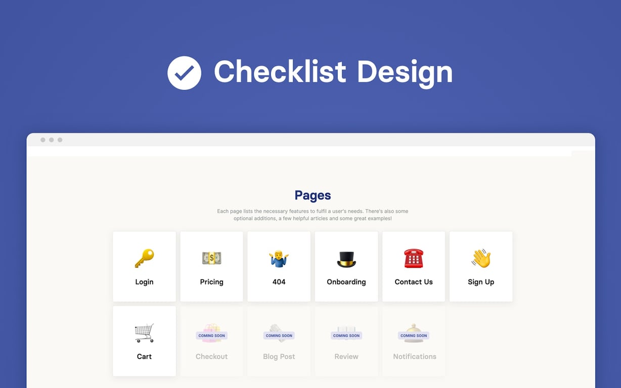 Checklist Design preview