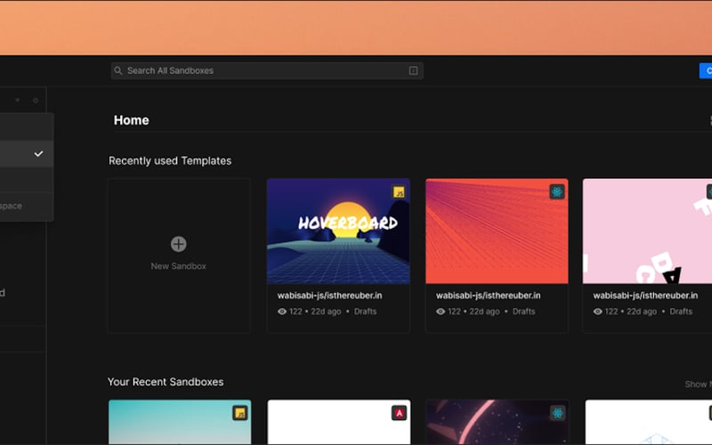 CodeSandbox screenshot 2