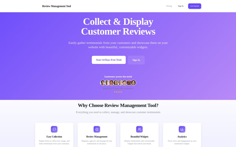 Collect,Showcase& Grow with Testimonials screenshot 1