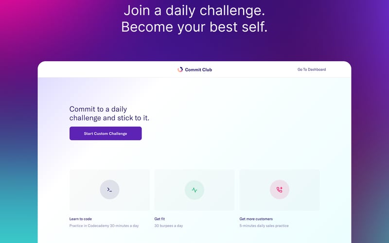 Commit Club screenshot 1