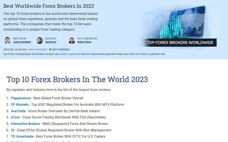 CompareForexBrokers screenshot 2