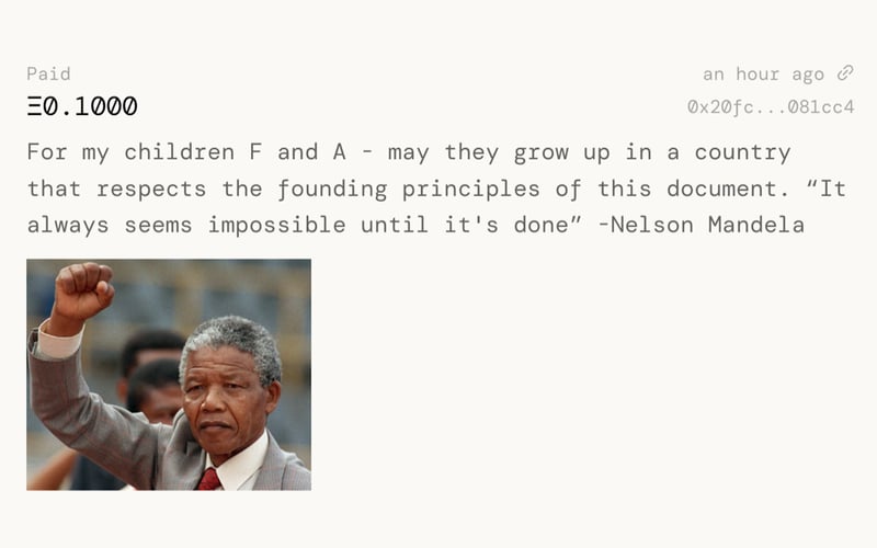 ConstitutionDAO (📜,📜) screenshot 2