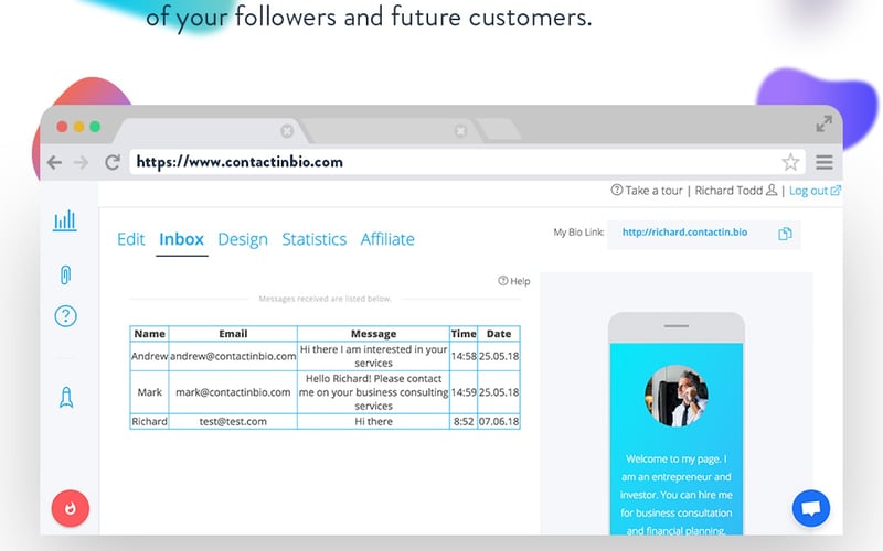 ContactInBio screenshot 1