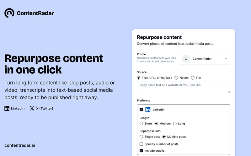 ContentRadar screenshot 2