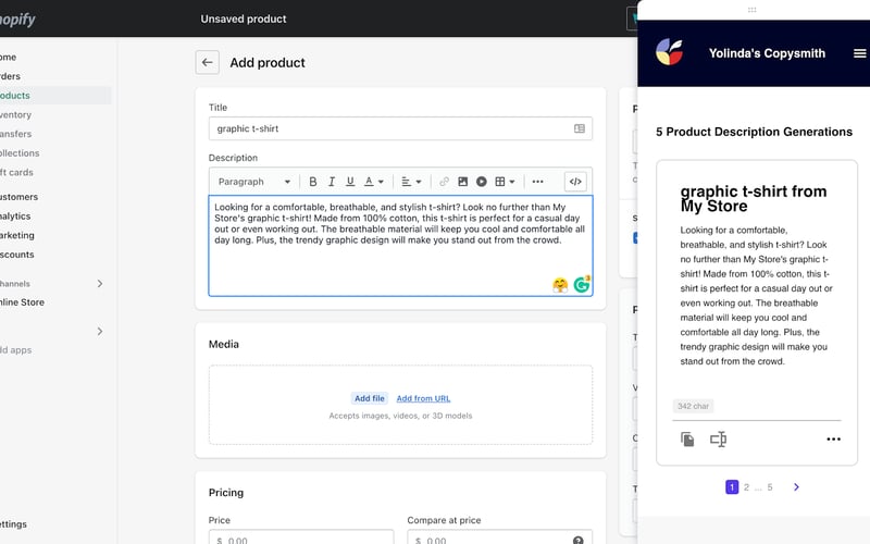 Copysmith screenshot 2