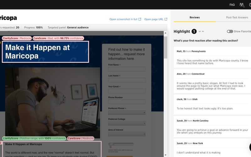 Copytesting screenshot 3