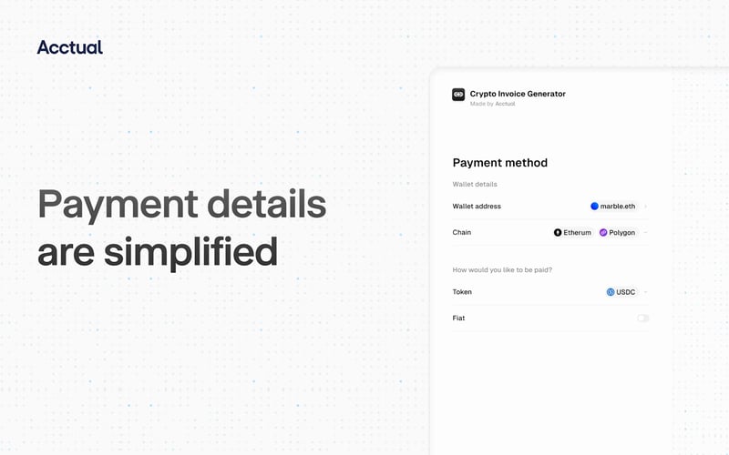 Crypto Invoice Generator by Acctual screenshot 2