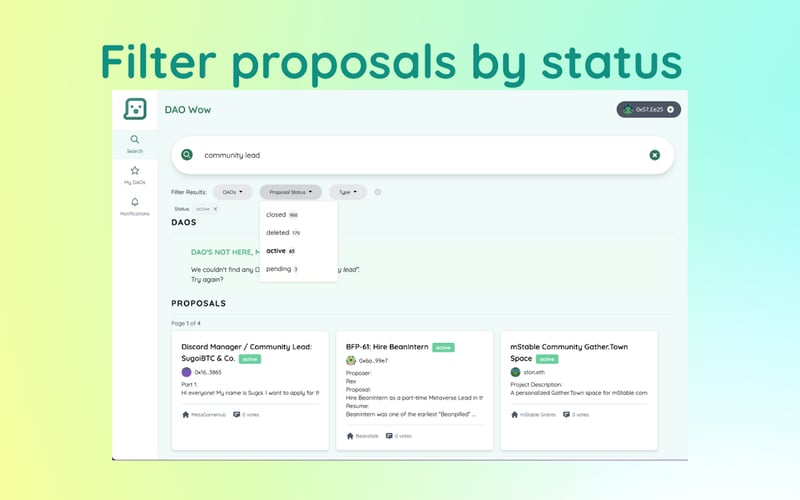 DAO Wow screenshot 3