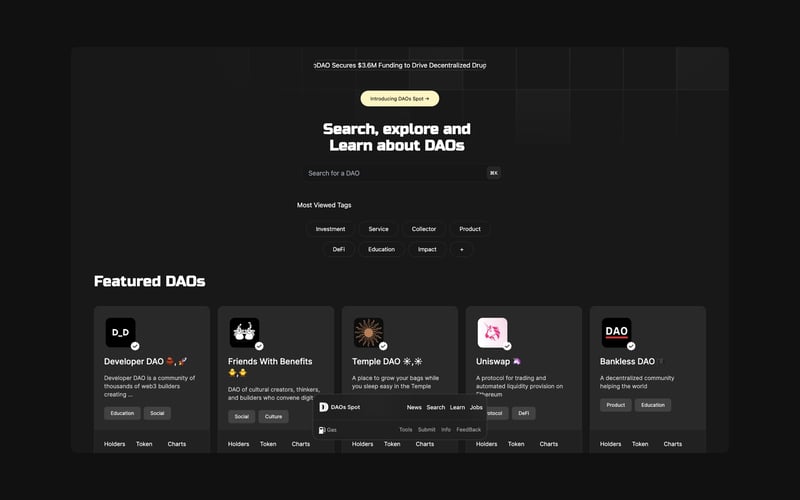 DAOs Spot screenshot 2