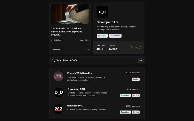 DAOs Spot screenshot 3